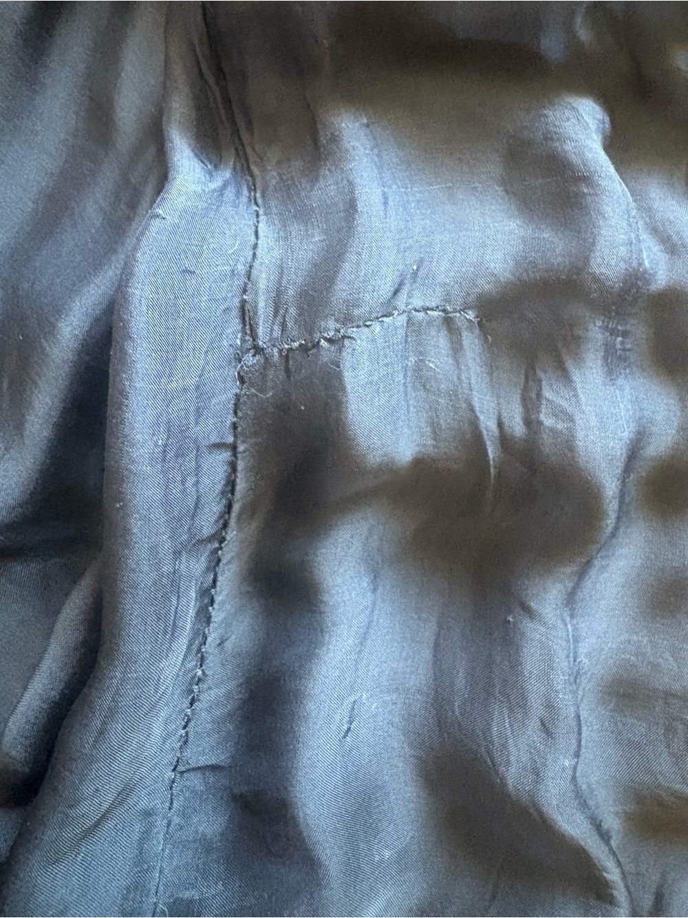 Navy Wide-Leg Sheer Palazzo Pants - Picture 10 of 11